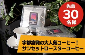 宇都宮発の大人気コーヒー！サンセットロースターコーヒー　30セット